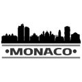 Monaco Europe City Icon Vector Art Design Skyline Night Flat Shadow