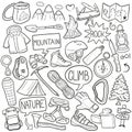 Climb Traditional Doodle Icons Sketch Hand Made Design Vector Royalty Free Stock Photo