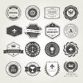 Emblems, badges and stamps set - awards and seals designs Royalty Free Stock Photo