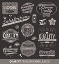 Emblems and labels of quality and guaranteed