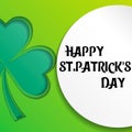 Emblems leaf clover. Irish shamrock leaves for Happy St. Patrick s Day. EPS 10.