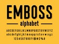 Emboss font Royalty Free Stock Photo