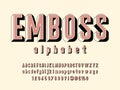 Emboss font Royalty Free Stock Photo
