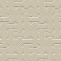 Emboss textured 3d seamless pattern. Tribal ethnic style surface ornamental background. Modern repeat relief backfrop. Geometric