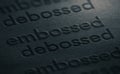 Emboss versus Deboss Royalty Free Stock Photo