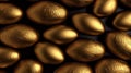 Embossed golden eggs background Royalty Free Stock Photo