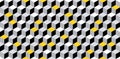 Embossed grey cube pattern - seamless vector texture Royalty Free Stock Photo