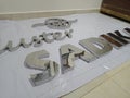 Embossed letters Made of stainless steel flat