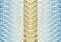 EMBOSSED OPPULENT GOLD AND BLUE GRADIENT PATTERN Royalty Free Stock Photo