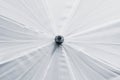 Embossed white background, white umbrella