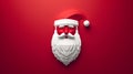 Embossing Santa Claus face paper cut Royalty Free Stock Photo