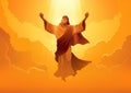 Embrace the ascension day of jesus christ with this powerful biblical vector illustration