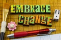 Embrace business growth change attitude improvement success challenge