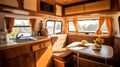 Camper Van Comfort: Interior of a Motor Home Camper Van