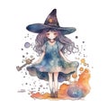 Embrace the dark allure of a witch queen through a captivating watercolor painting, infused with mesmerizing glitter, conjuring an