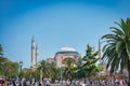 Hagia Sophia Grand Mosque view from Sultan Ahmet Park, Istanbul, Turkey