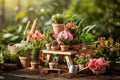 Gardening Tools and Plants. Spring Garden Works Concept Royalty Free Stock Photo