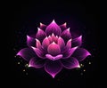 Mystical Purple Lotus Amidst Cosmic Serenity (AI Generated)