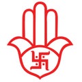 Embrace Fortune with Humsa and Swastik Symbol