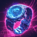 Striking Cyberpunk Watch - Futuristic Timepiece on Hand