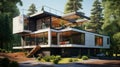 Innovative Eco-Friendly Multi-Level Shipping Container Home Seamlessly Integrating Modern Design and Sustainability - AI Generativ