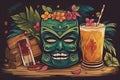 Tiki aloha - tropical surfboard paradise