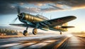 Aerial Legends: The Untold Stories of WW II Fighter Aircraft Royalty Free Stock Photo