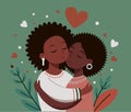 Embrace of love: vector illustration with two women embracing