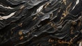 Midnight Marvel: Black Forest Marble\'s Dramatic Presence. AI Generate