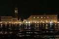 Venetian Nocturne: Channels Awash in Night\'s Embrace