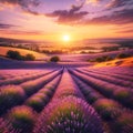 Romantic Lavender Sunset