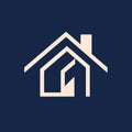 Vector-illustrated house logo, embodying the essence of home