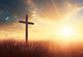 Lent season cross background design, holy week, good friday, palm sunday, easter Royalty Free Stock Photo