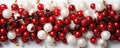 Embrace the spirit of the holidays with this enchanting Christmas background showcasing toys, berries. Ai generated