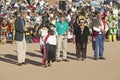 Embrace of Teresa Heinz Kerry with member of Intertribal Indian Ceremony, Gallup, NM