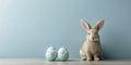 Serene Easter Bunny Wallpaper: A Minimalist Spring Design for Your Home Decor Royalty Free Stock Photo