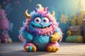 Kawaii Cuteness: Fluffy and Adorable Halloween Monster