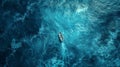 Embracing the Abyss: Speed Boat Ventures Into the Immensity of the Open Sea (AI-Generated) Royalty Free Stock Photo