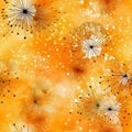 Embracing Warmth: Abstract Orange Blossom Symphony Seamless Background
