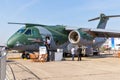 Embraer C-390 Millennium multi-mission military transport aircraft at the Paris Air Show, France - June 22, 2017 Royalty Free Stock Photo