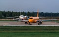 Embraer ERJ 190 Saratov Airlines prepares for takeoff