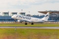 Embraer 190 Finnair airlines Airport Pulkovo, Russia Saint-Petersburg. 06 August 2019