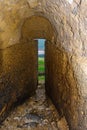 Embrasure in the fortifications of the crusader Belvoir Fortress