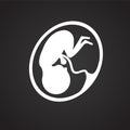Embrion on black background