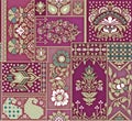 embrodery digital print work seamless abstract butta bandhani multi colour pattern