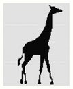 Embroider animal giraffe for an embroidery hands a cross