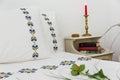 Embroidered bedding