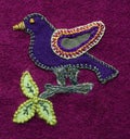 Embroidered bird