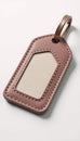 Embroidered cloth keychainluggage tag template 3D render illustration Royalty Free Stock Photo