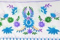 Embroidered fabric texture